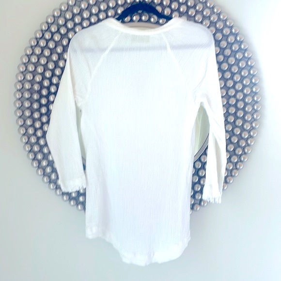 Rock Paper Flower White Cotton Tunic / Shirt Medium - Picture 2 of 5